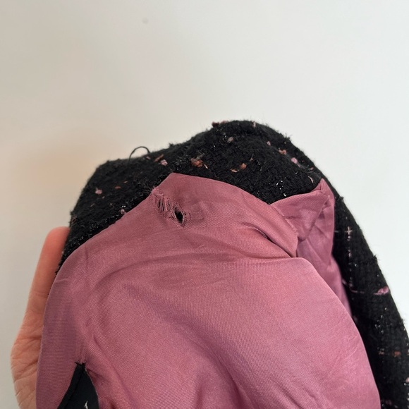Frank Lyman Black and pink floral Tweed Jacket size 10 - Picture 6 of 6